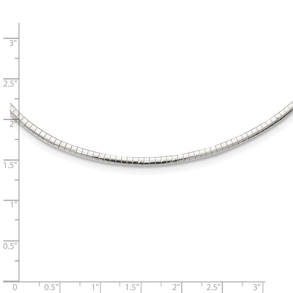 Sterling Silver 3mm Cubetto Necklace 16 Inches