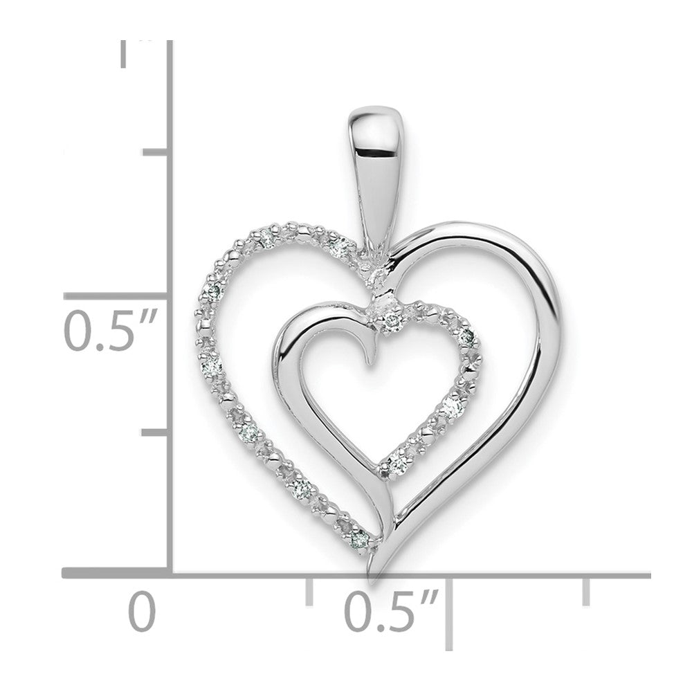 10kw Diamond Heart Pendant