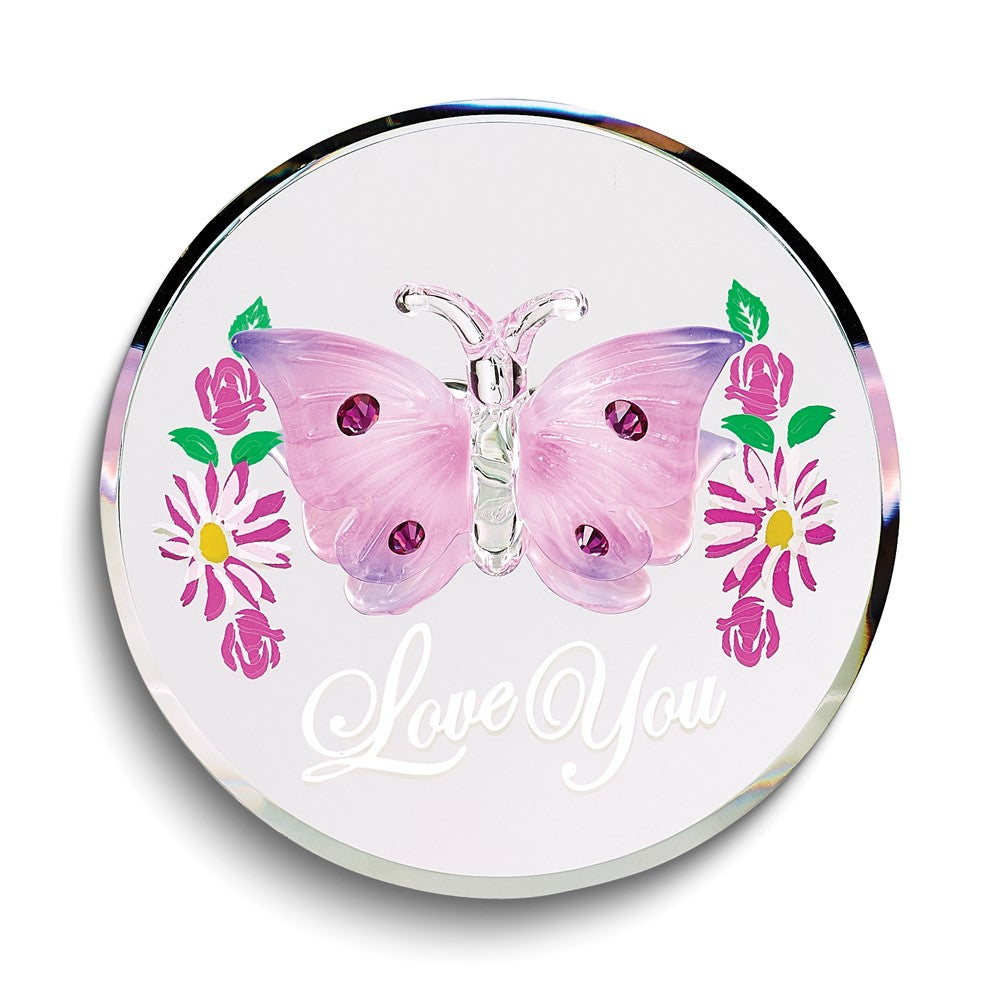 Glass Baron Butterfly "Love You"