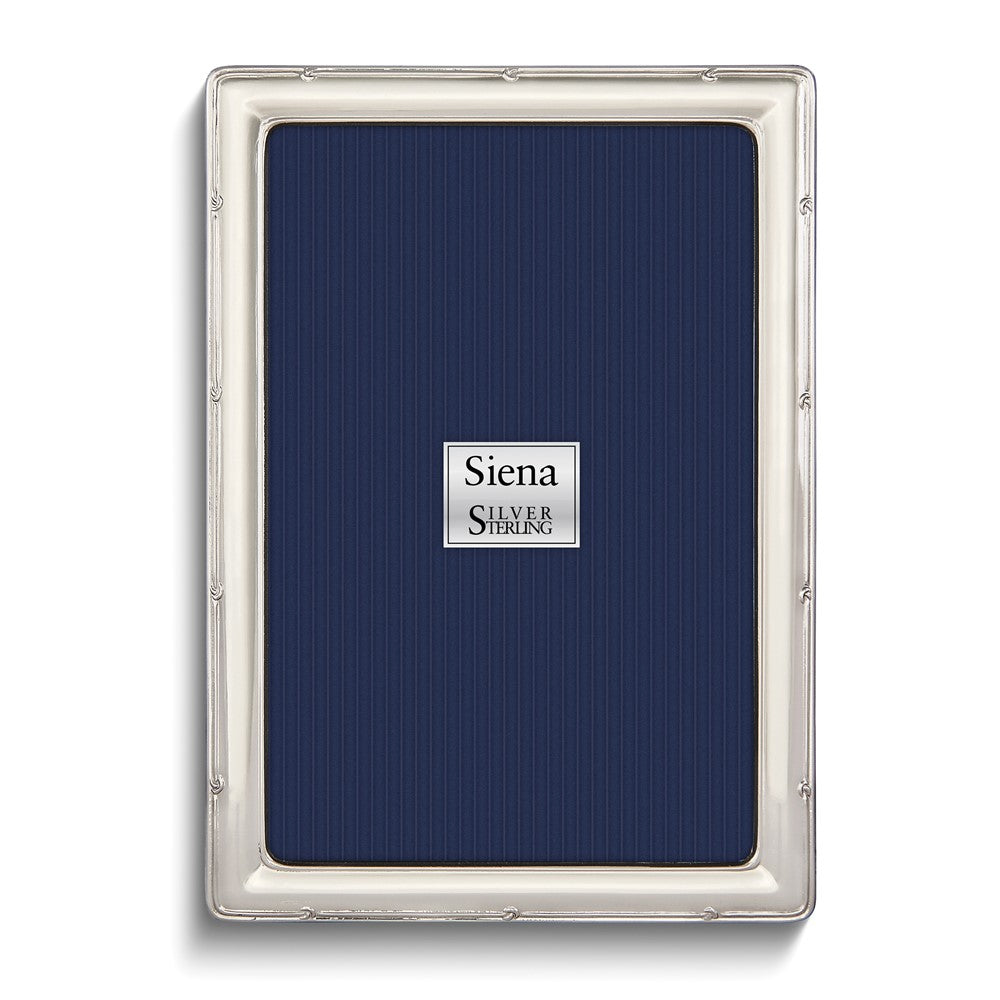 Sterling Silver Tarnish Resistant Knotted Edge 4x6 Frame with Finished Wood Back