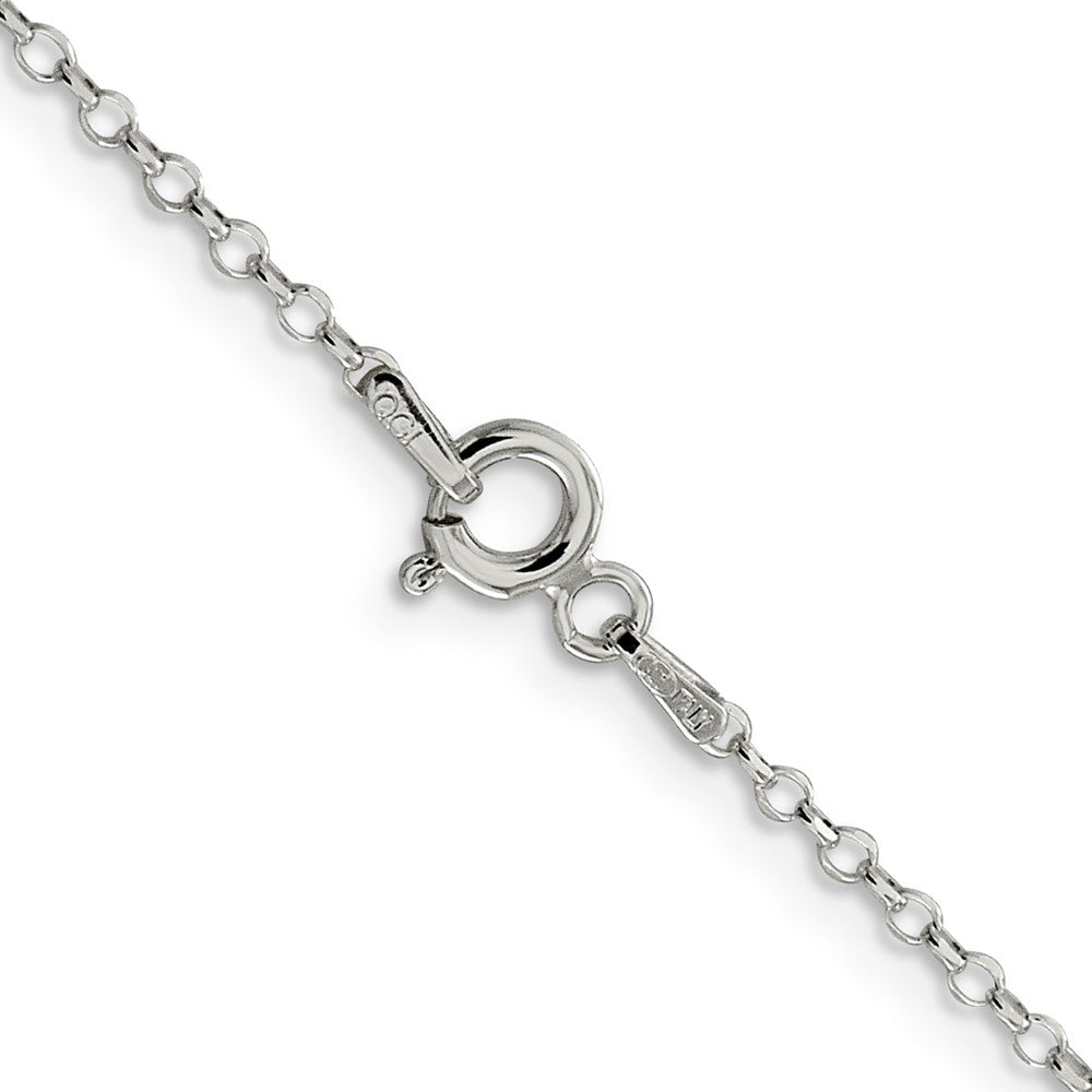 Sterling Silver 1.75mm Diamond-cut Cable Chain 24 Inches