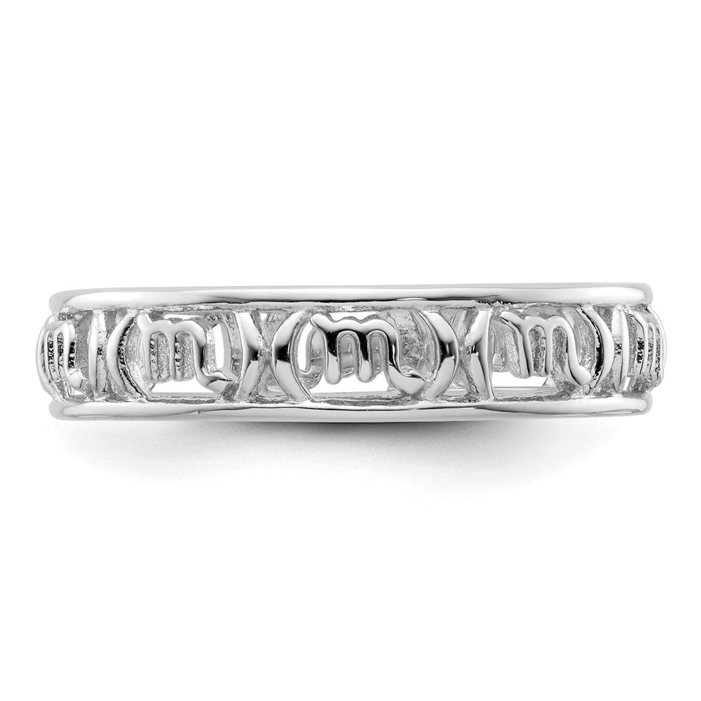 Sterling Silver Stackable Expressions Scorpio Zodiac Ring Size -8