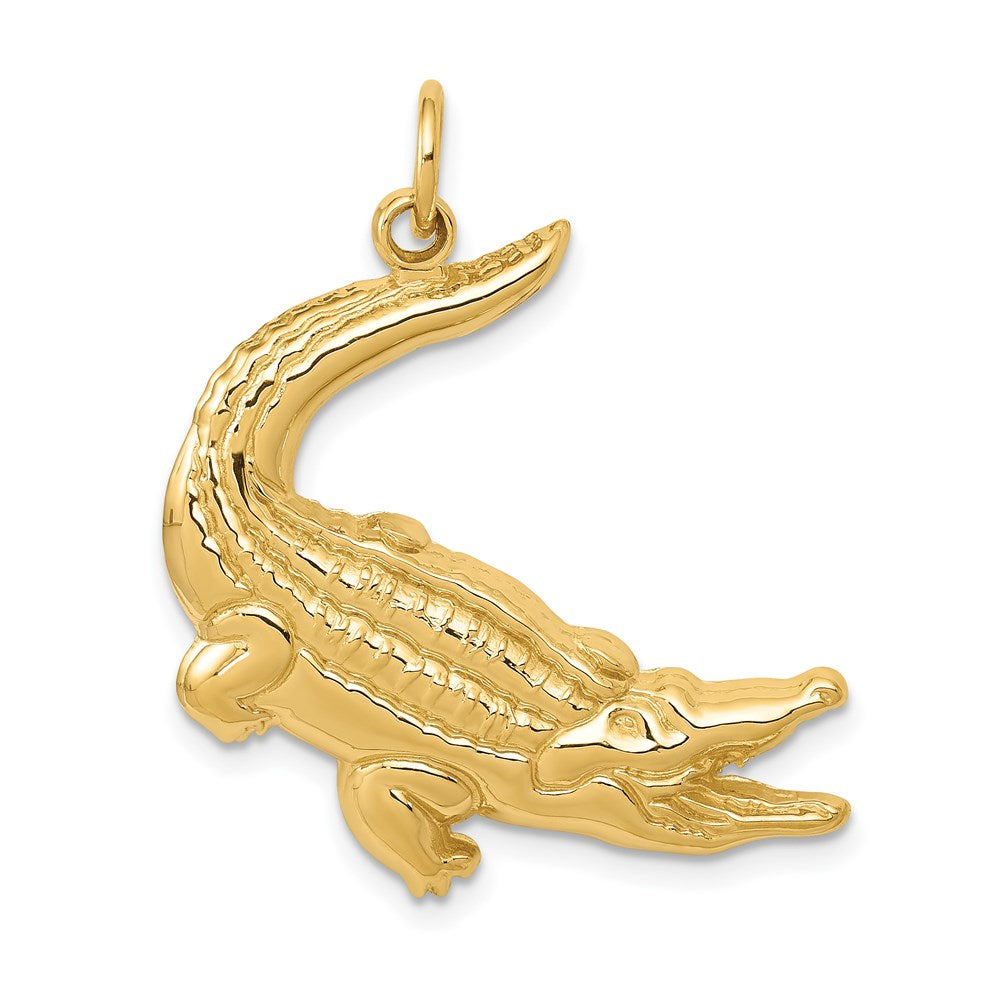 14k Alligator Charm Yellow Gold