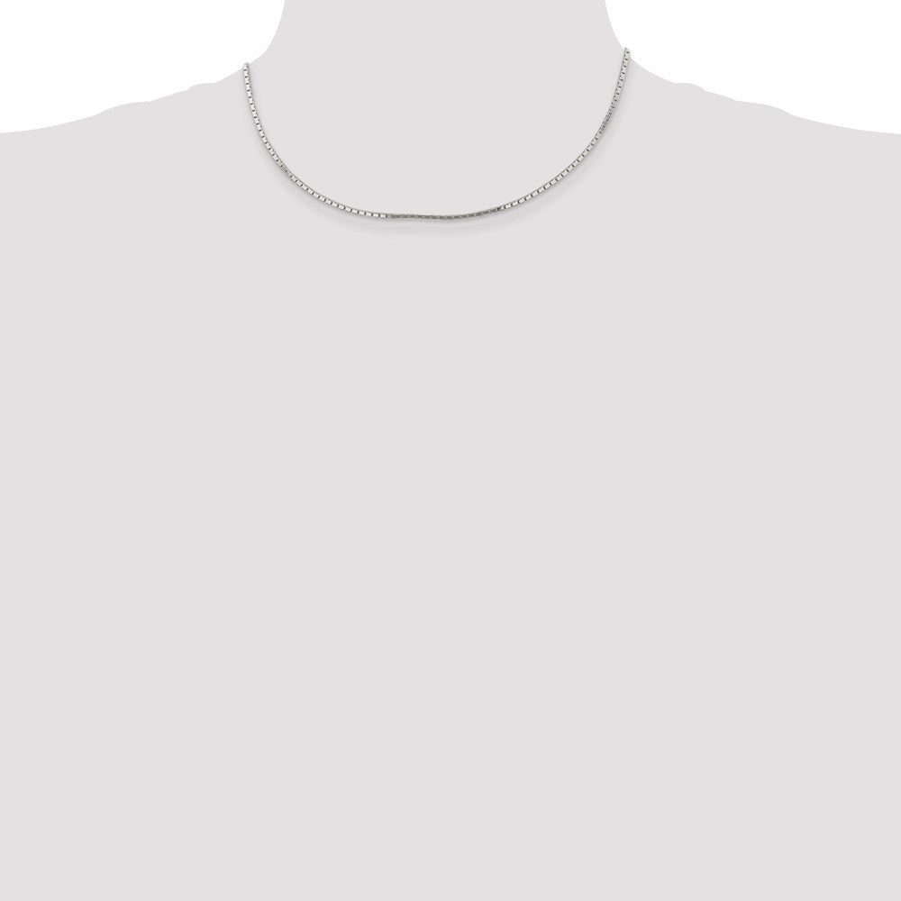Sterling Silver 1.5mm Mirror Box Chain 16 Inches