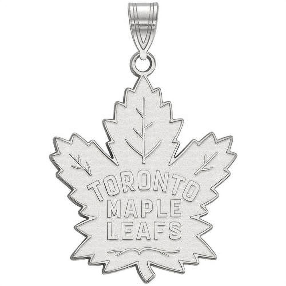 LogoArt NHL Toronto Maple Leafs Sterling Silver Extra Large Pendant