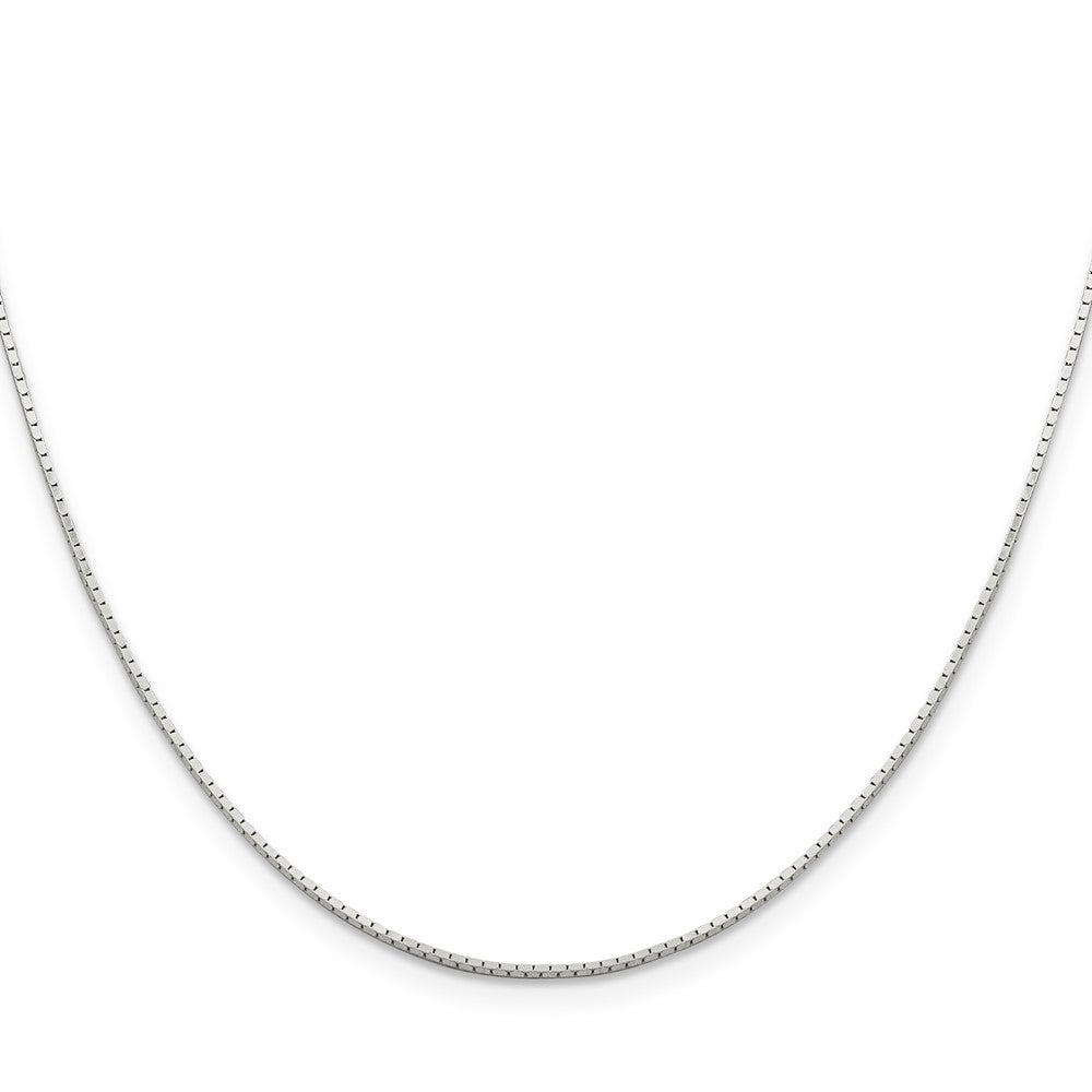 Sterling Silver 1mm Mirror Box Chain 24 Inches