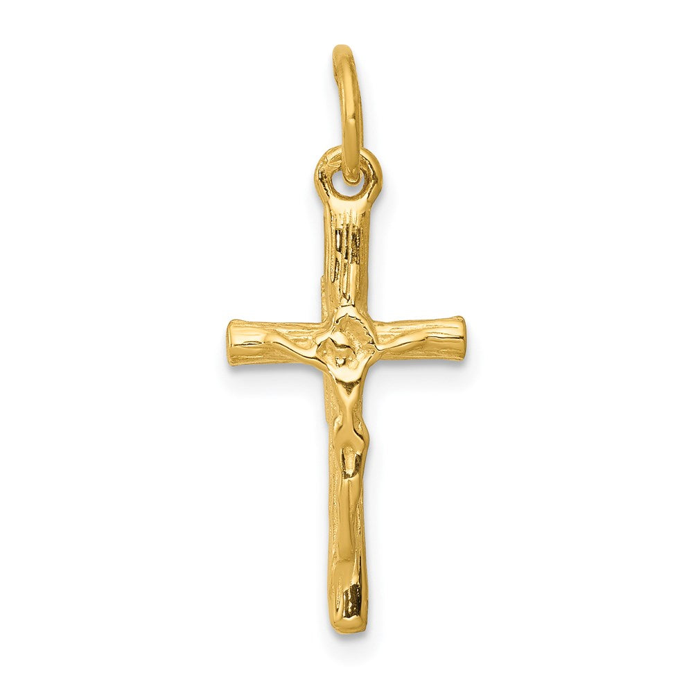 14k Crucifix Charm Yellow Gold