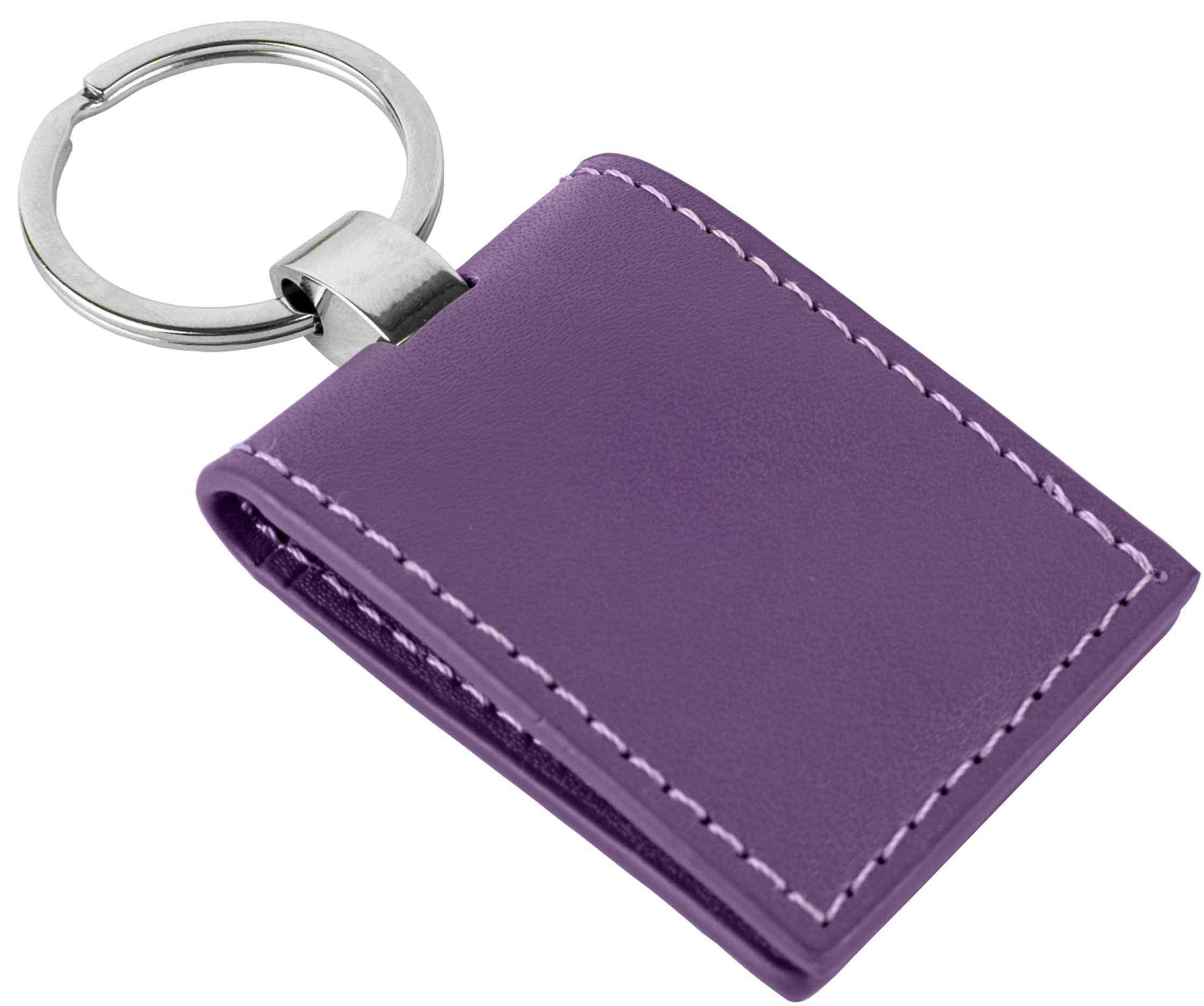 Faux Leather Dual Photo Album Keychain
