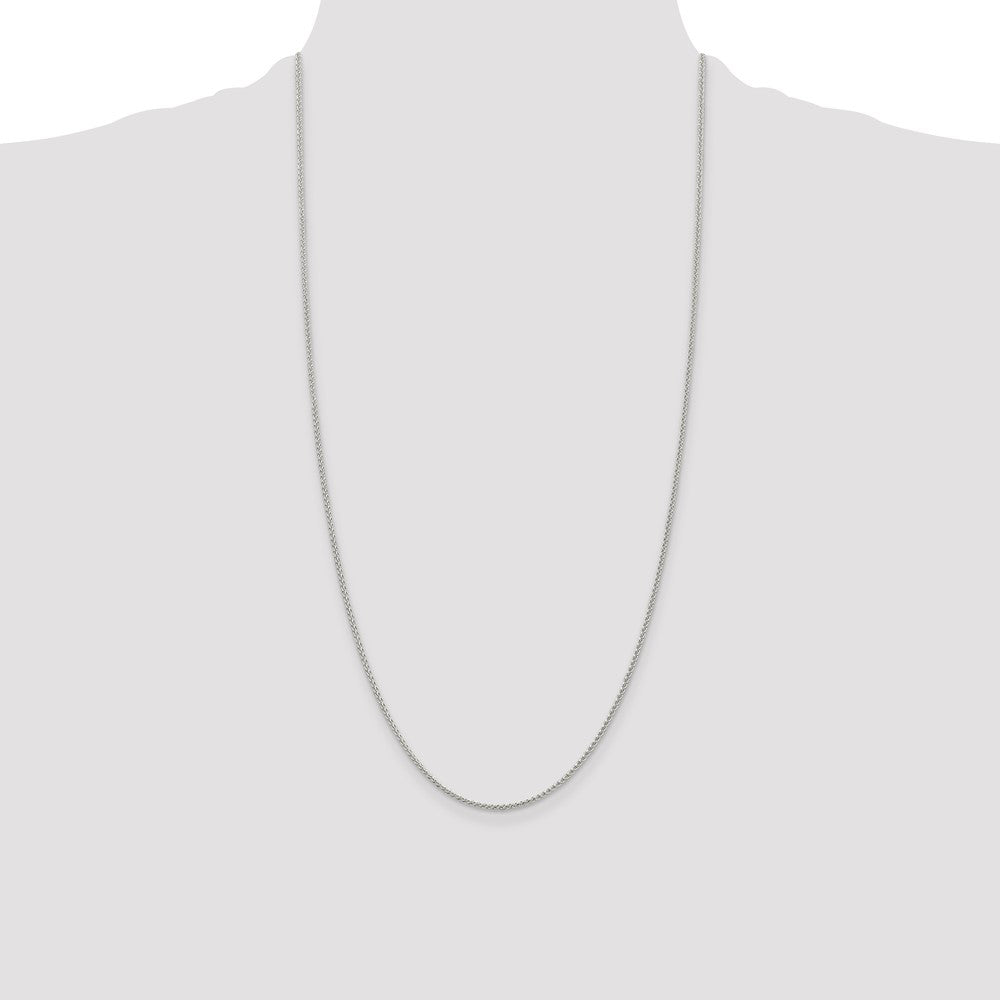 Sterling Silver 1.5mm Round Spiga Chain 28 Inches