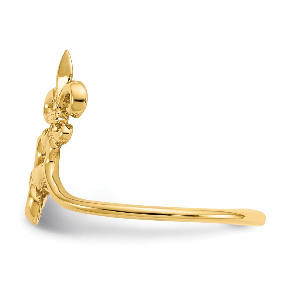 14k Polished Fleur De Lis Ring Size 6.5