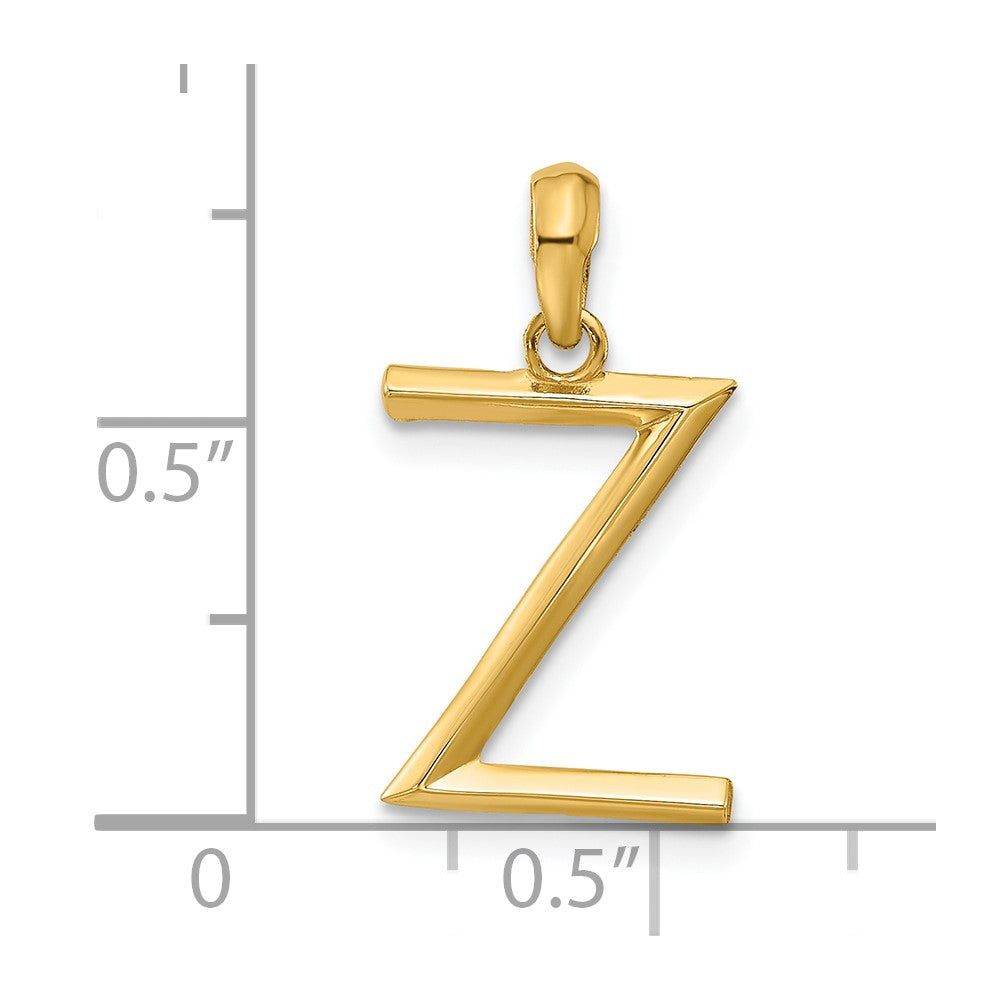 14k Yellow Gold Fancy Letter Z
