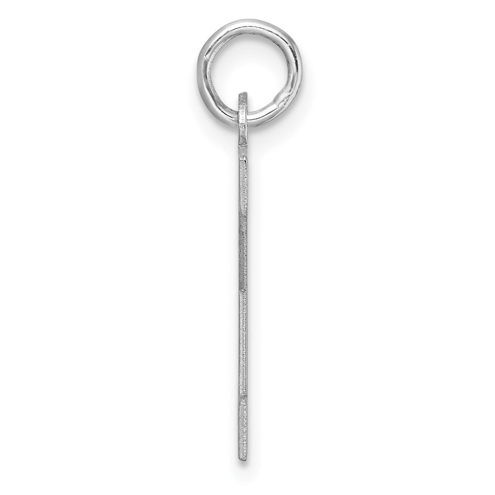 Large Sterling Silver Rhodium-plated Block Letter X Initial Charm