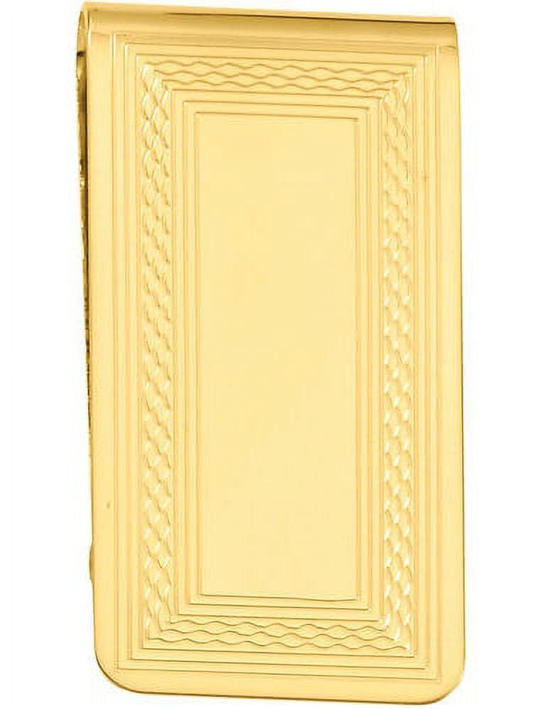 Primal Gold Gold-plated Kelly Waters Patterned Border Money Clip