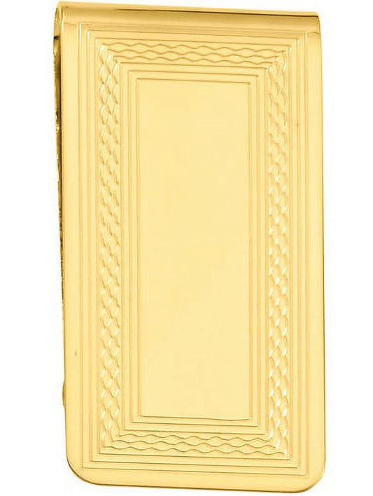 Primal Gold Gold-plated Kelly Waters Patterned Border Money Clip