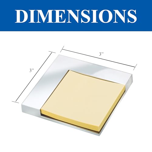 Silver-tone L-Shape Memo Holder with Memo Pad Included Q-GM2160