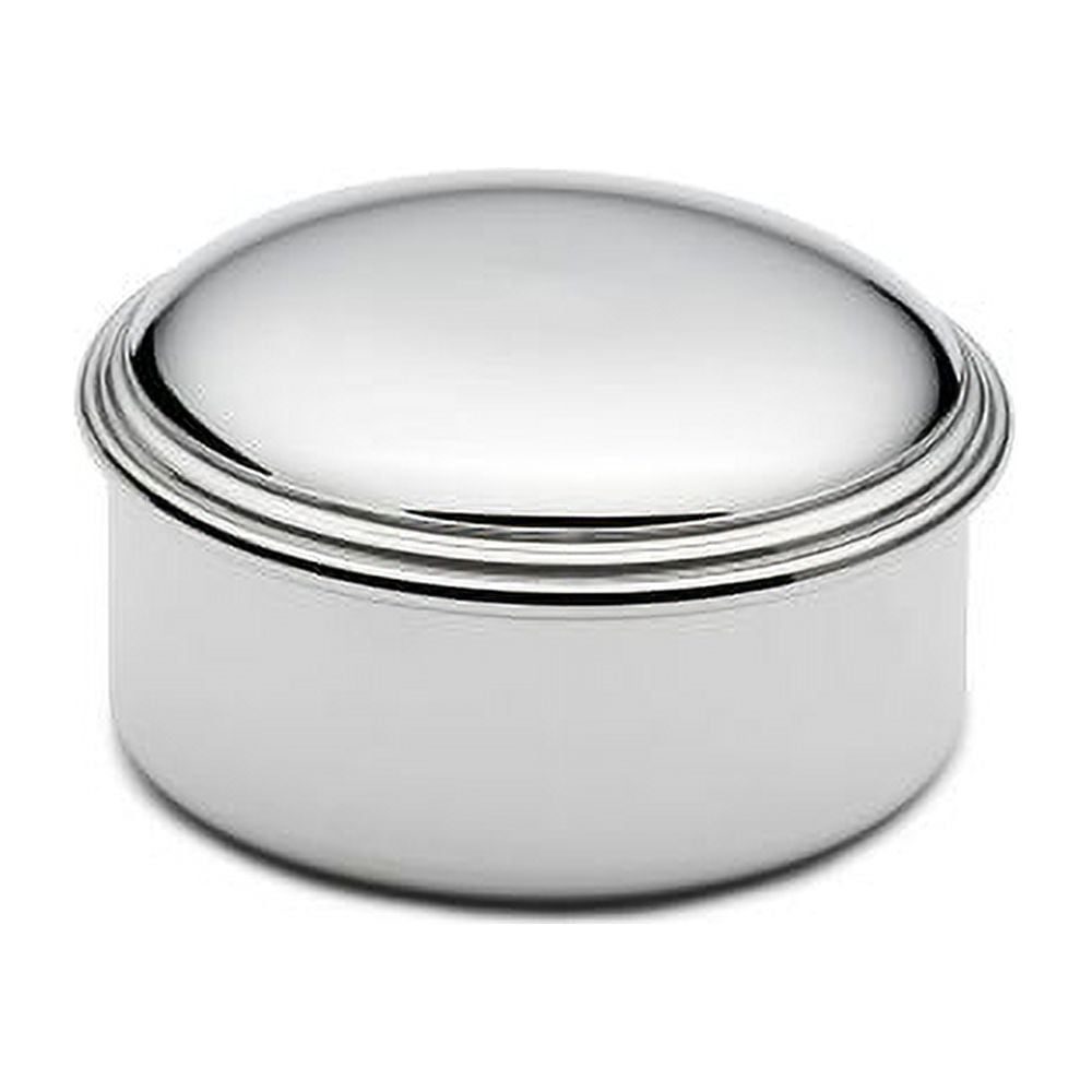 Empire Silver Round Pewter Jewelry Box