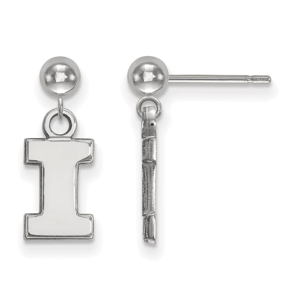 LogoArt Sterling Silver University Of Illinois Earrings Dangle Ball Female Adult