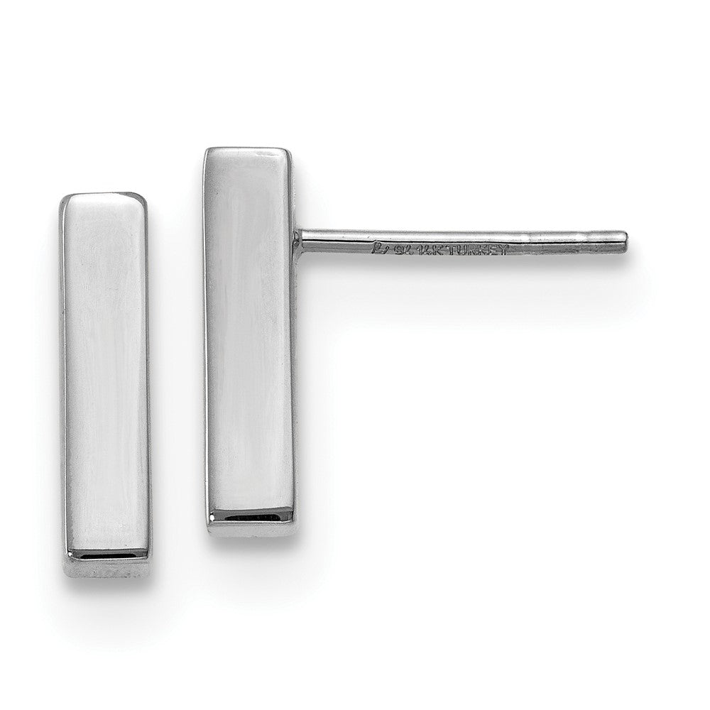 14K White Gold Polished Post Earrings