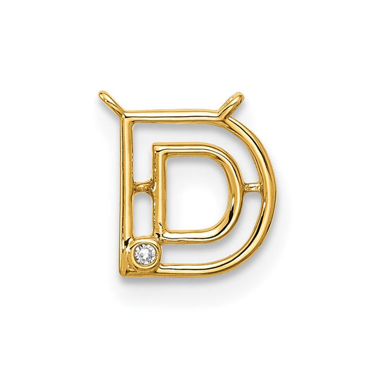 Stella & Dot 10ky Diamond Initial D Charm Element