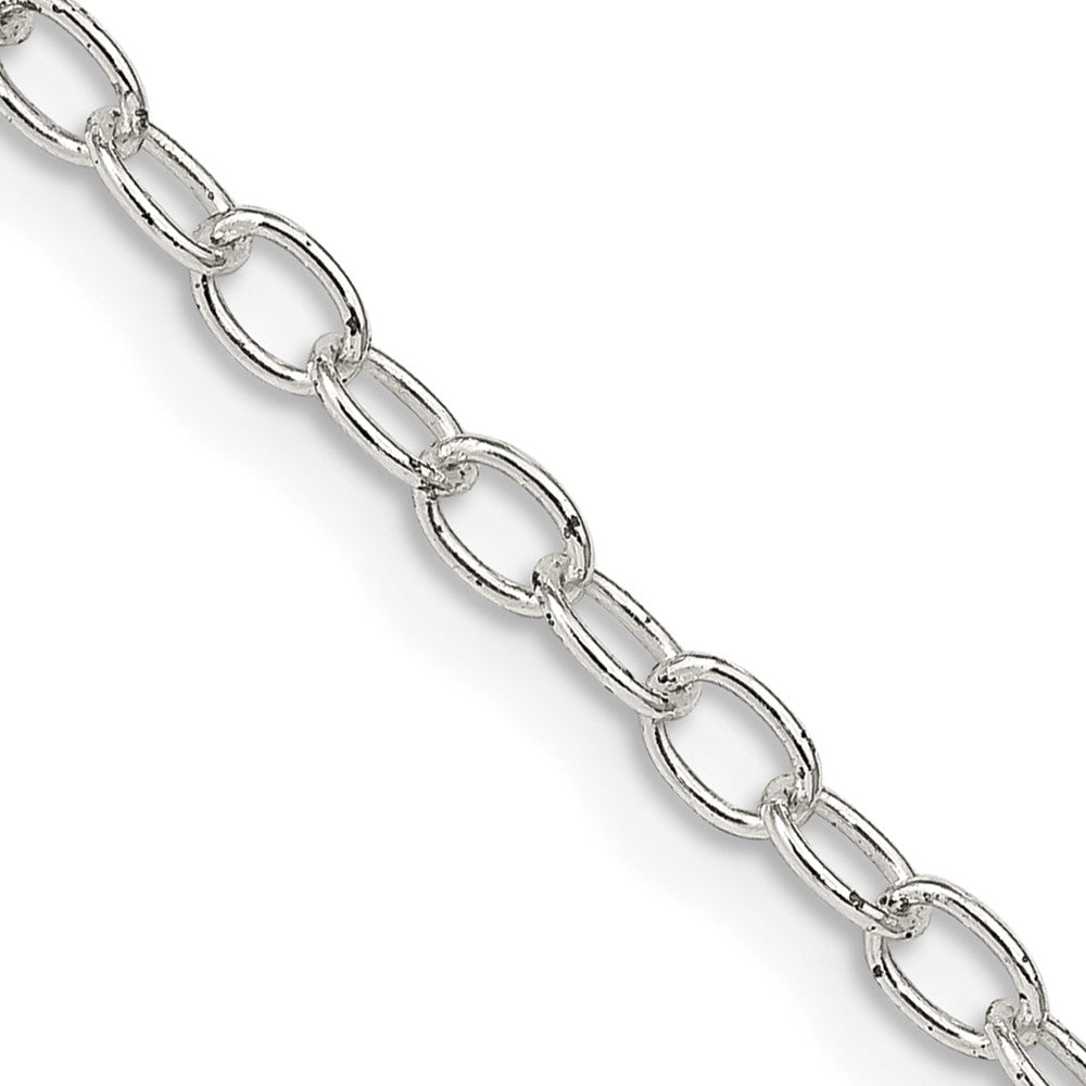 Sterling Silver 3.4mm Oval Cable Chain 26 Inches