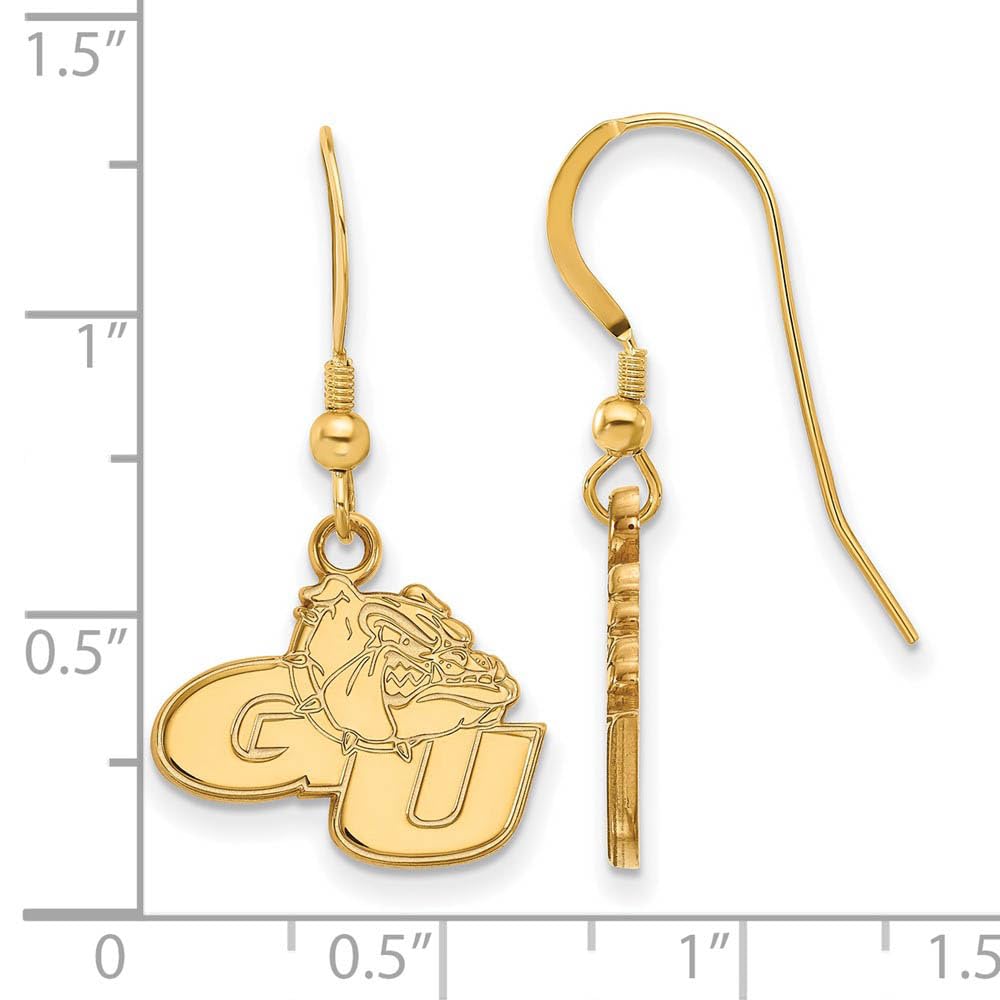 Logoart Sterling Silver Gp Gonzaga University Small Dangle Earrings