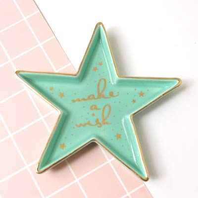Star-Shaped Ceramic Trinket Plate and Decorative Jewelry Dish