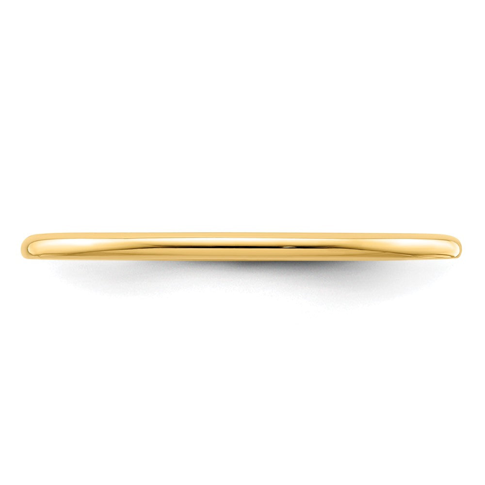10K Yellow Gold 1.2mm Half Round Polished Stackable Band Size 5.5