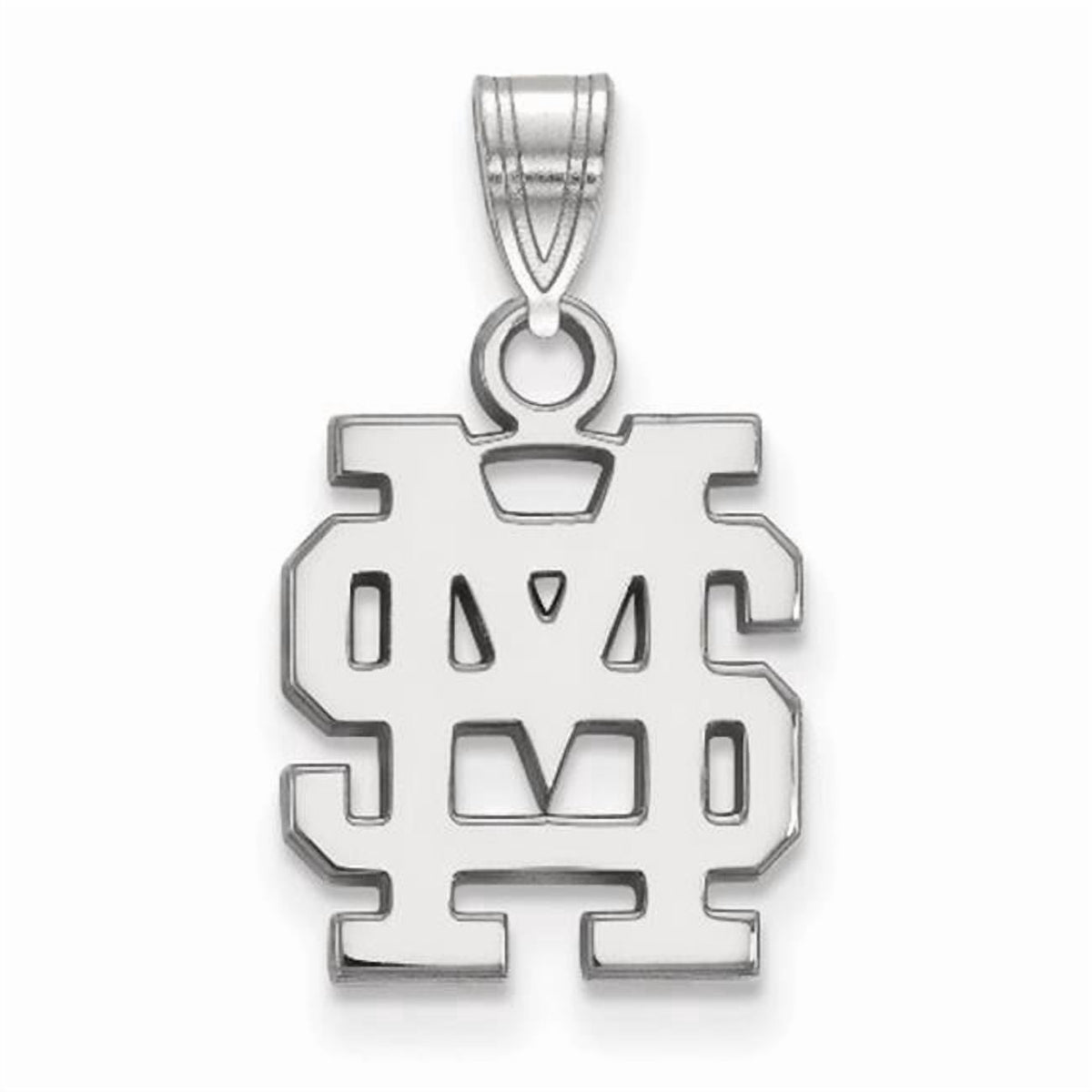 LogoArt SS063MSS Sterling Silver Mississippi State University Pendant, Small