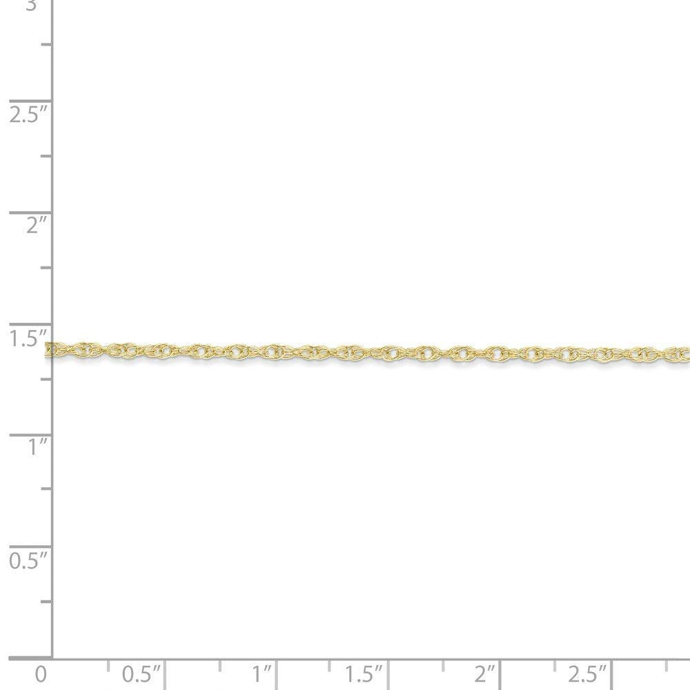 10k 1.35mm Carded Cable Rope Chain