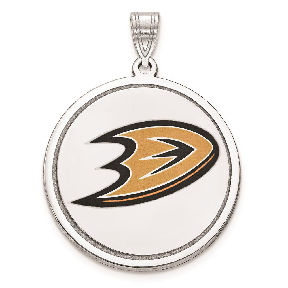 SS NHL LogoArt Anaheim Ducks Picture Jewelry Disc Pendant