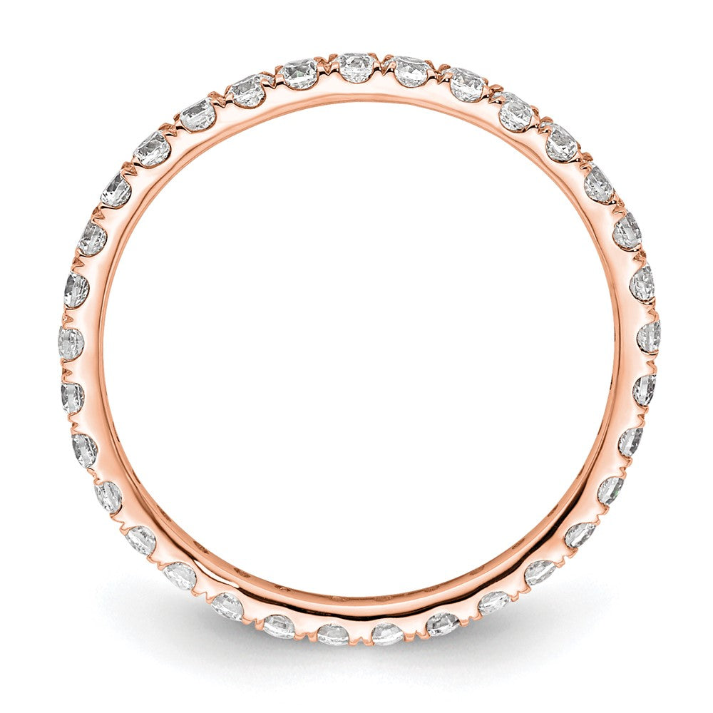 True Origin 14k Rose Gold 1/2 carat Lab Grown Diamond VS  D E F  Size 4.5 Eternity Band