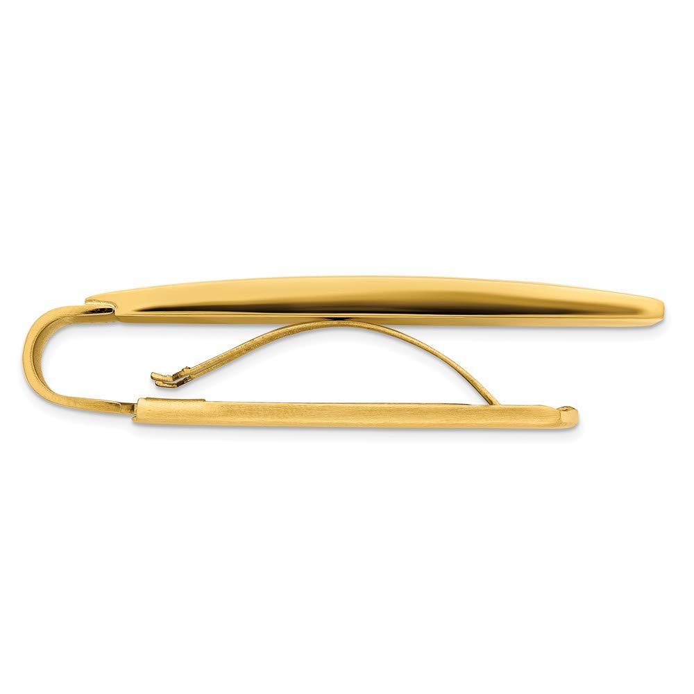 Primal Steel Stainless Steel Brushed and Polished Yellow IP-Plated Money Clip