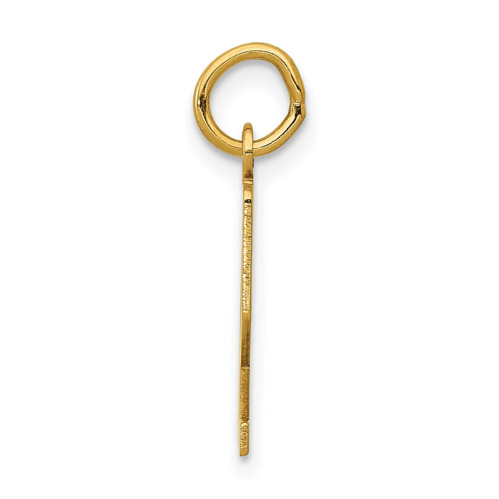 14k Small Elongated Number 72 Charm