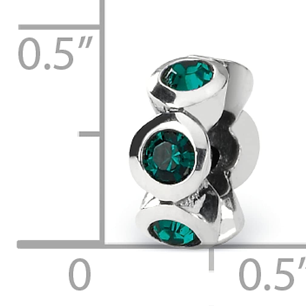 Sterling Silver Reflections May Preciosa Crystal Birthstone Bead