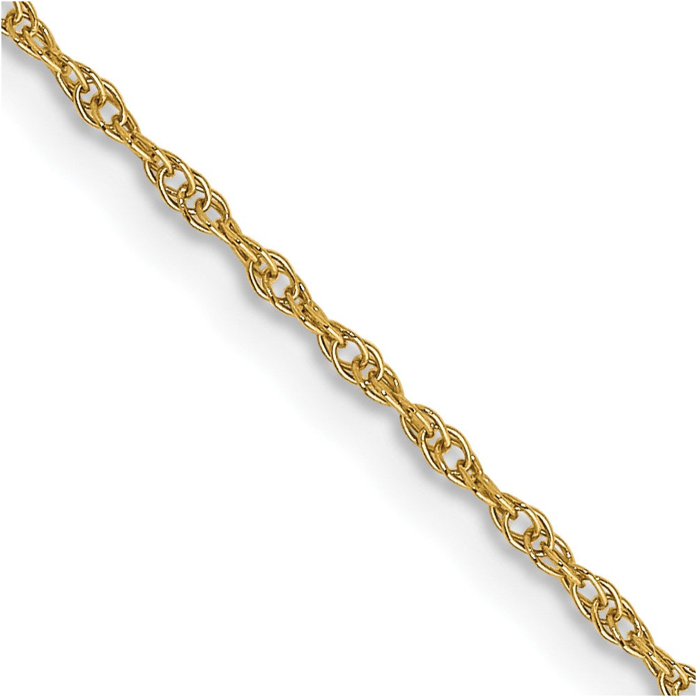 14K 22 inch Carded .95mm Cable Rope with Spring Ring Clasp Chain