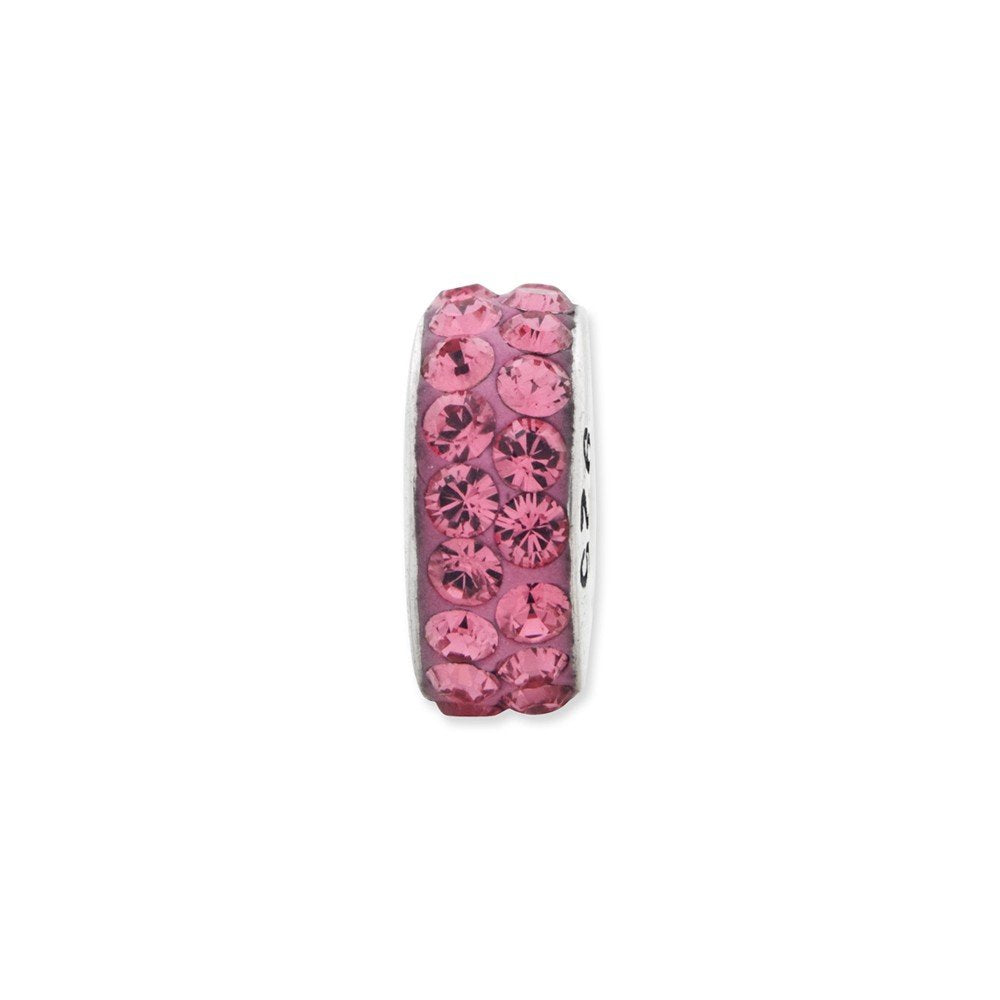 Sterling Silver Reflections Oct Double Row Preciosa Crystal Bead