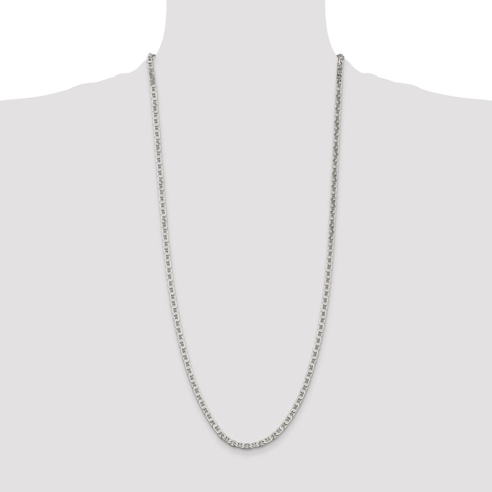 Sterling Silver 3.75mm Flat Anchor Chain 30 Inches