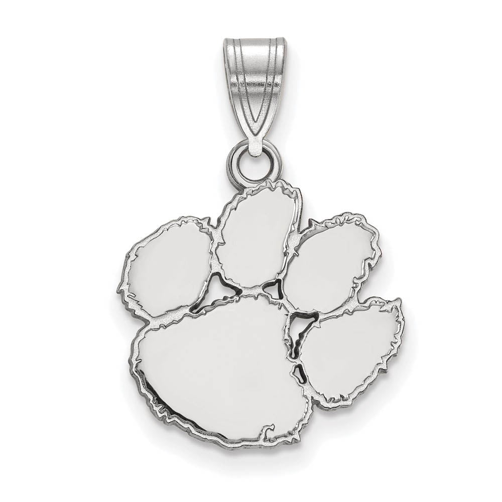 LogoArt Sterling Silver Clemson University Medium Pendant Necklace Female Adult