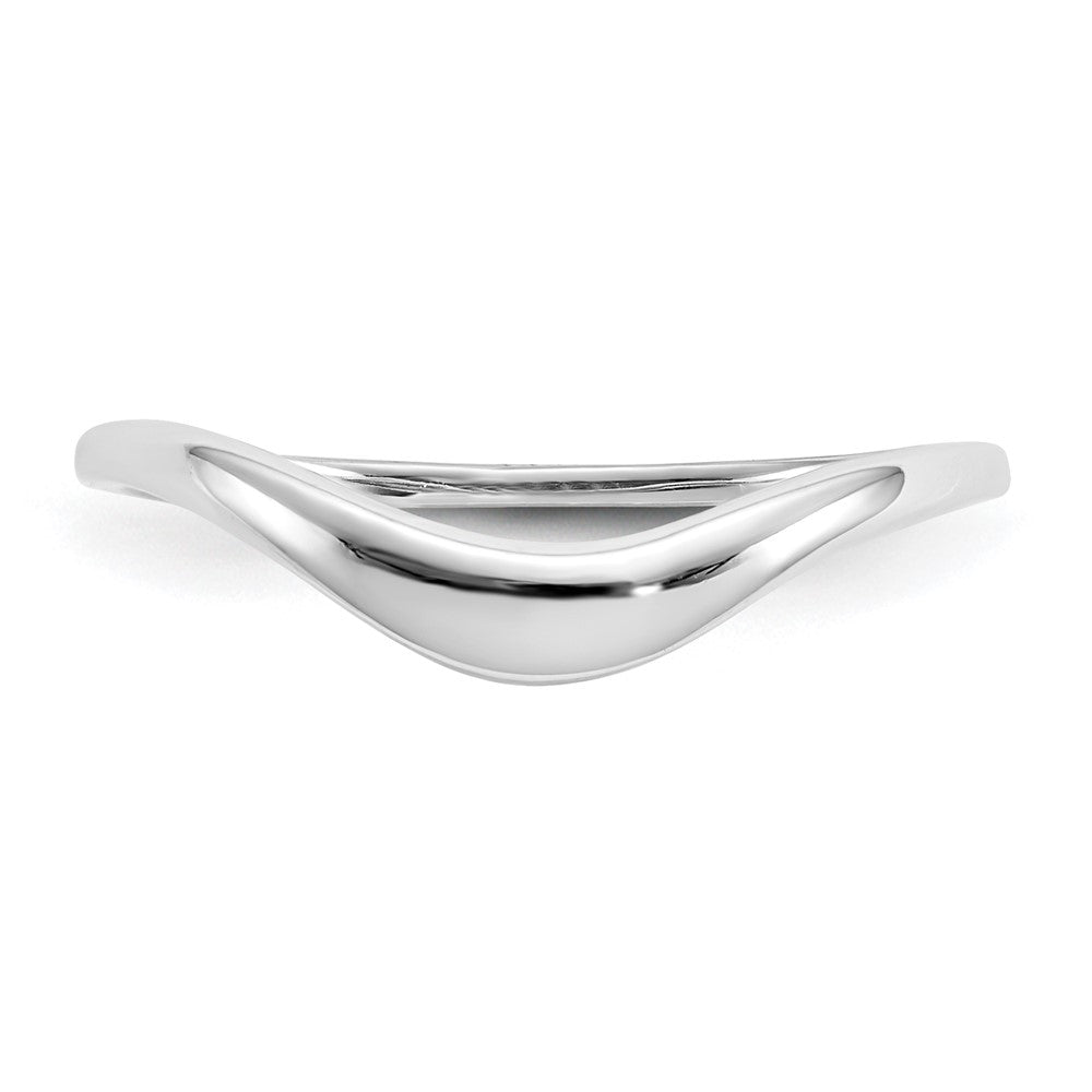 14k White Gold Swirl Ring Size 6.5