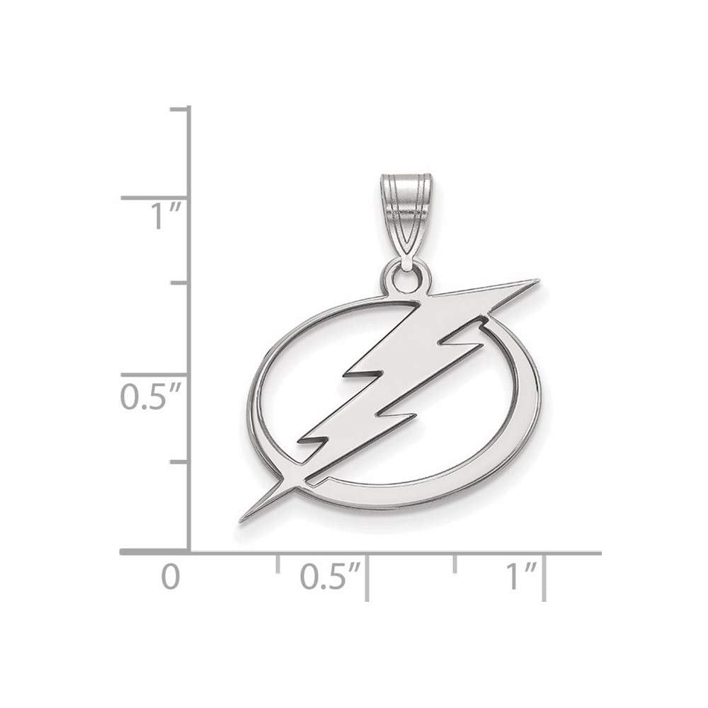 Sterling Silver NHL Tampa Bay Lightning Large Pendant