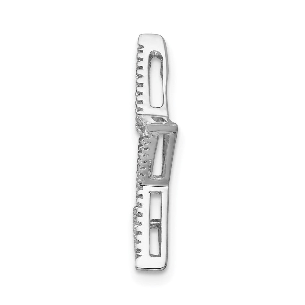 14k White Gold 1/6 carat Lab Grown Diamond VS/SI+ G+ Star Chain Slide Pendant