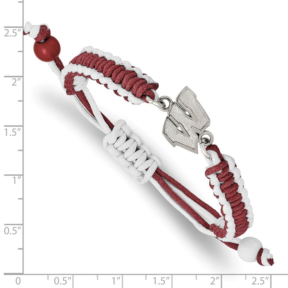 Women's Wisconsin Badgers Stainless Steel Color Bracelet