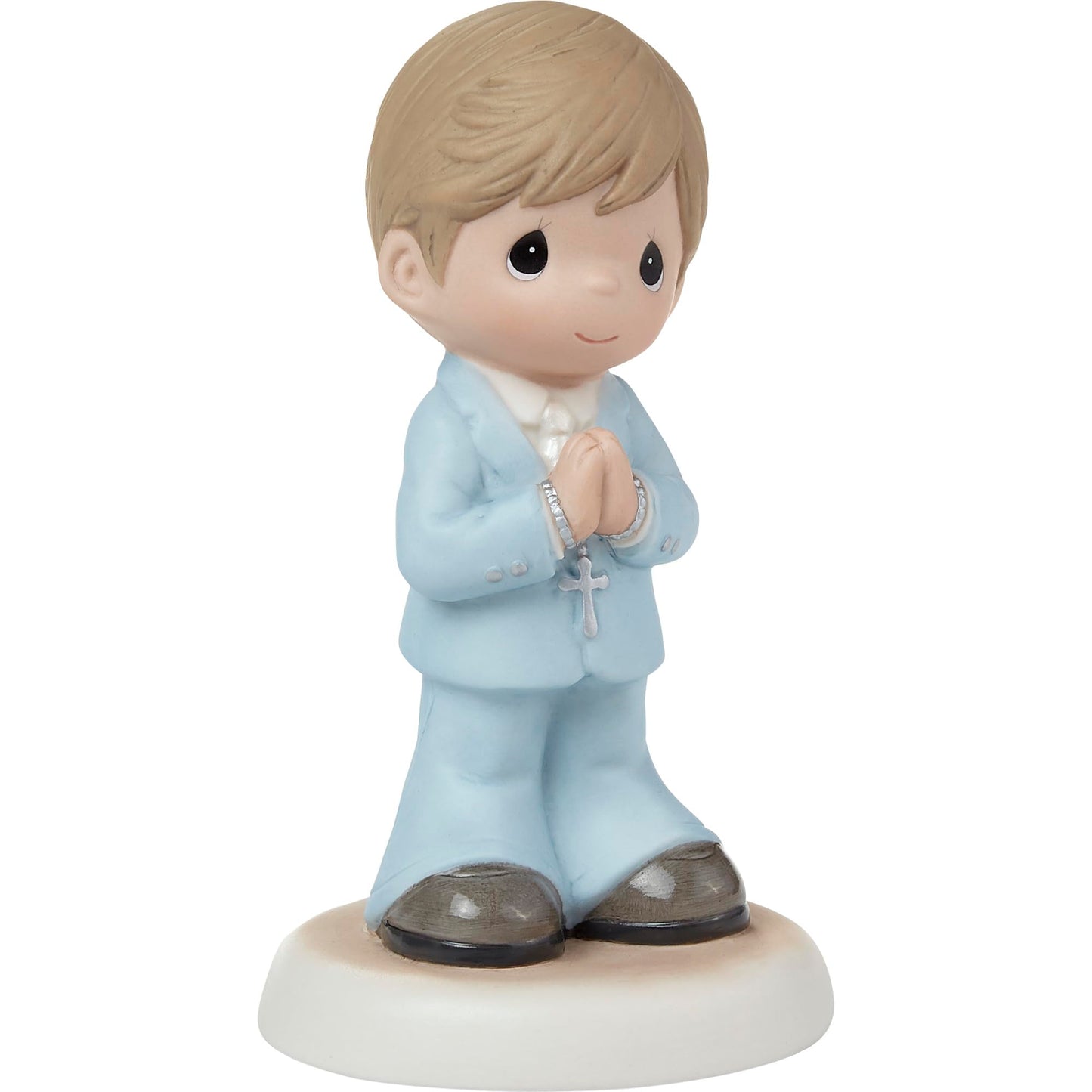 Precious Moments Blessings On Your First Communion Brunette Hair/Medium Skin Boy Figurine, Count 1