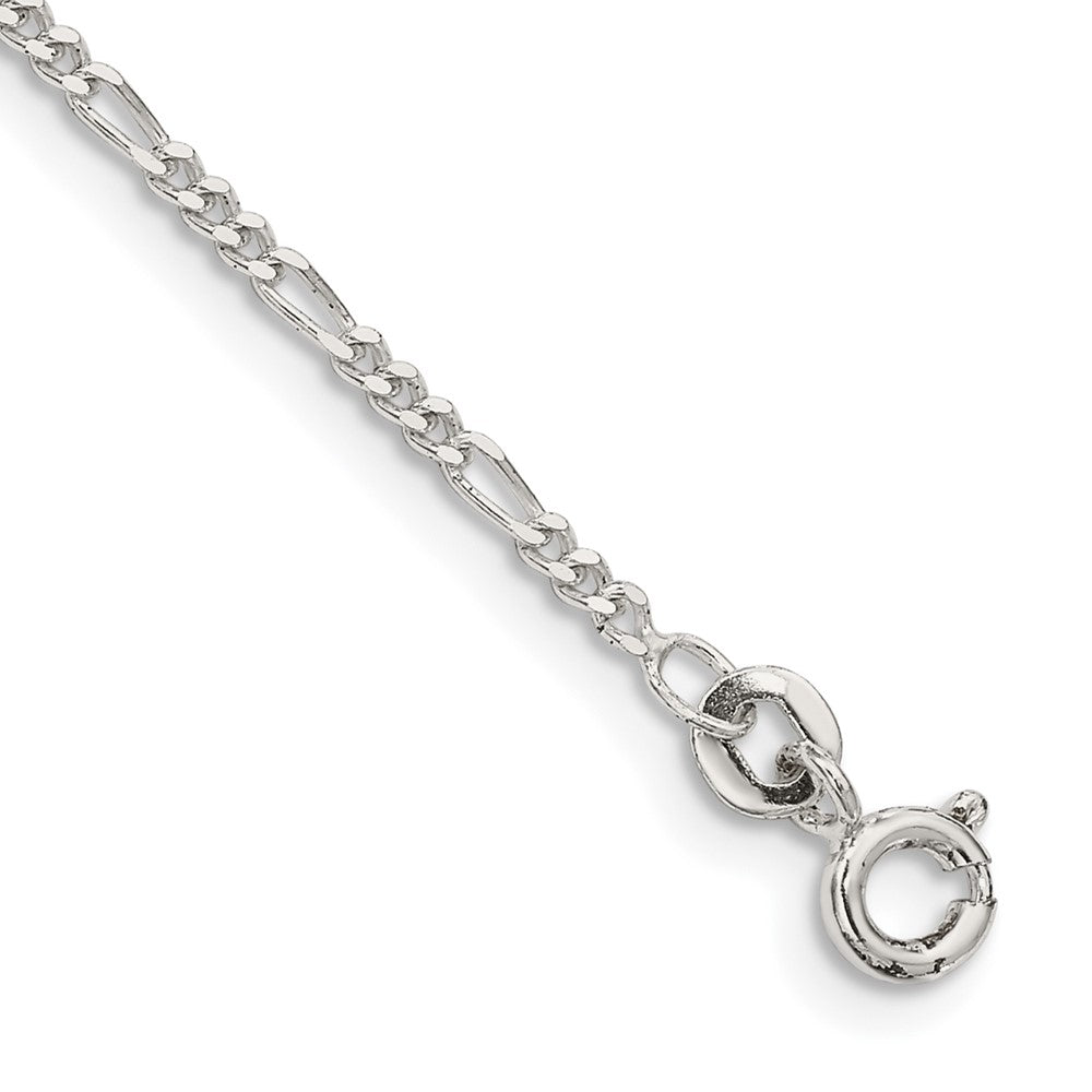 Sterling Silver 1.75mm Figaro Chain 7 inches