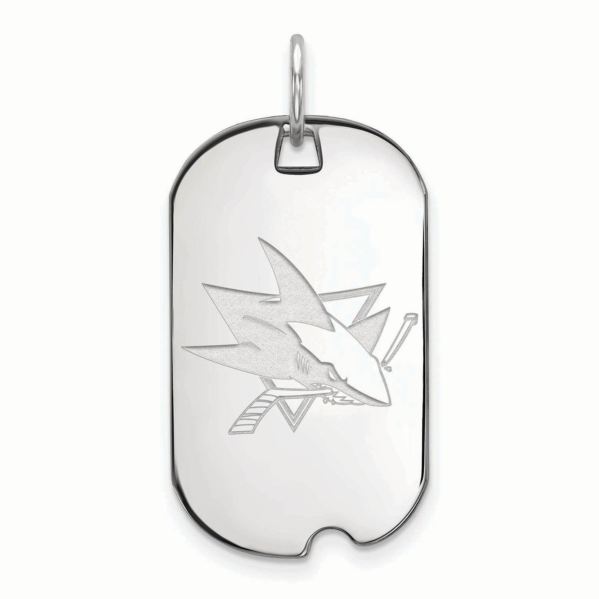 Women's San Jose Sharks Sterling Silver Small Dog Tag