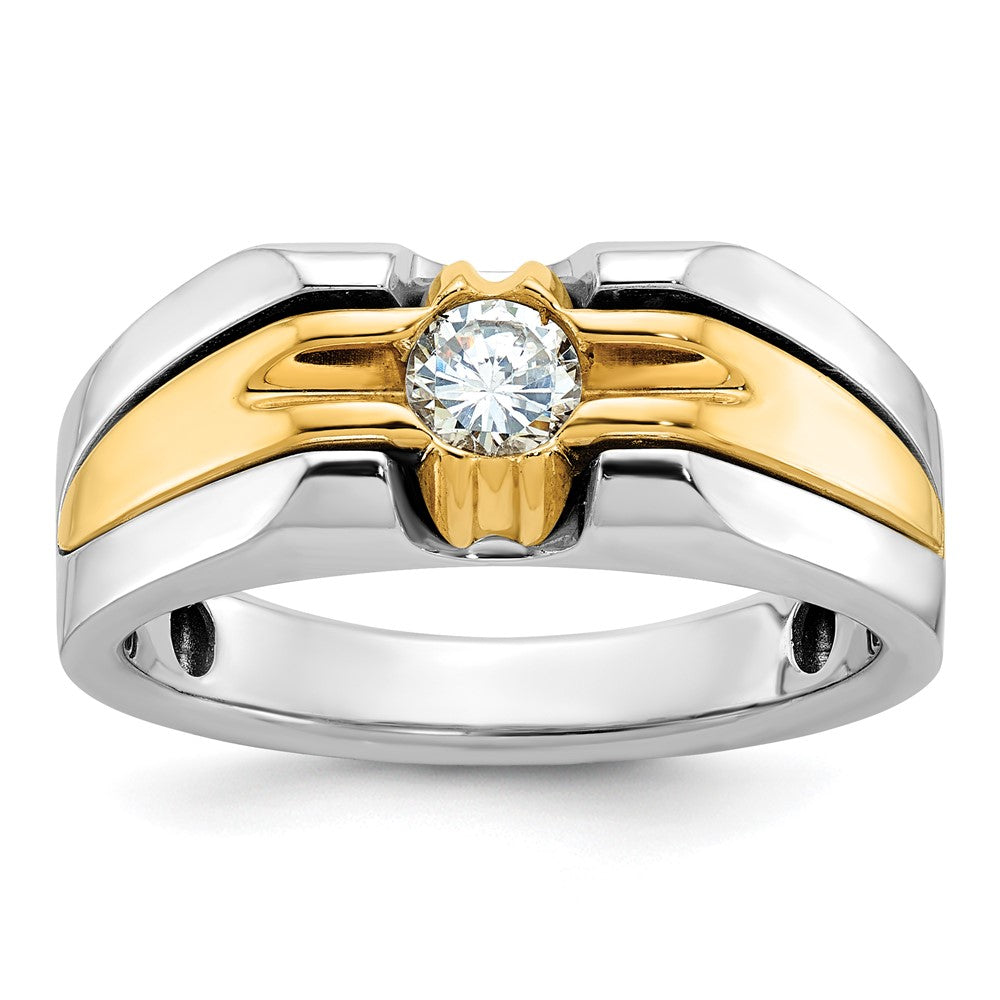 14k Two-tone IBGoodman Men's 3/8 carat Diamond Complete Ring