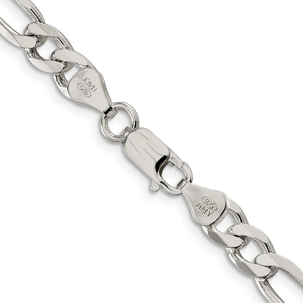 Sterling Silver 6.75mm Figaro Chain 20 Inches