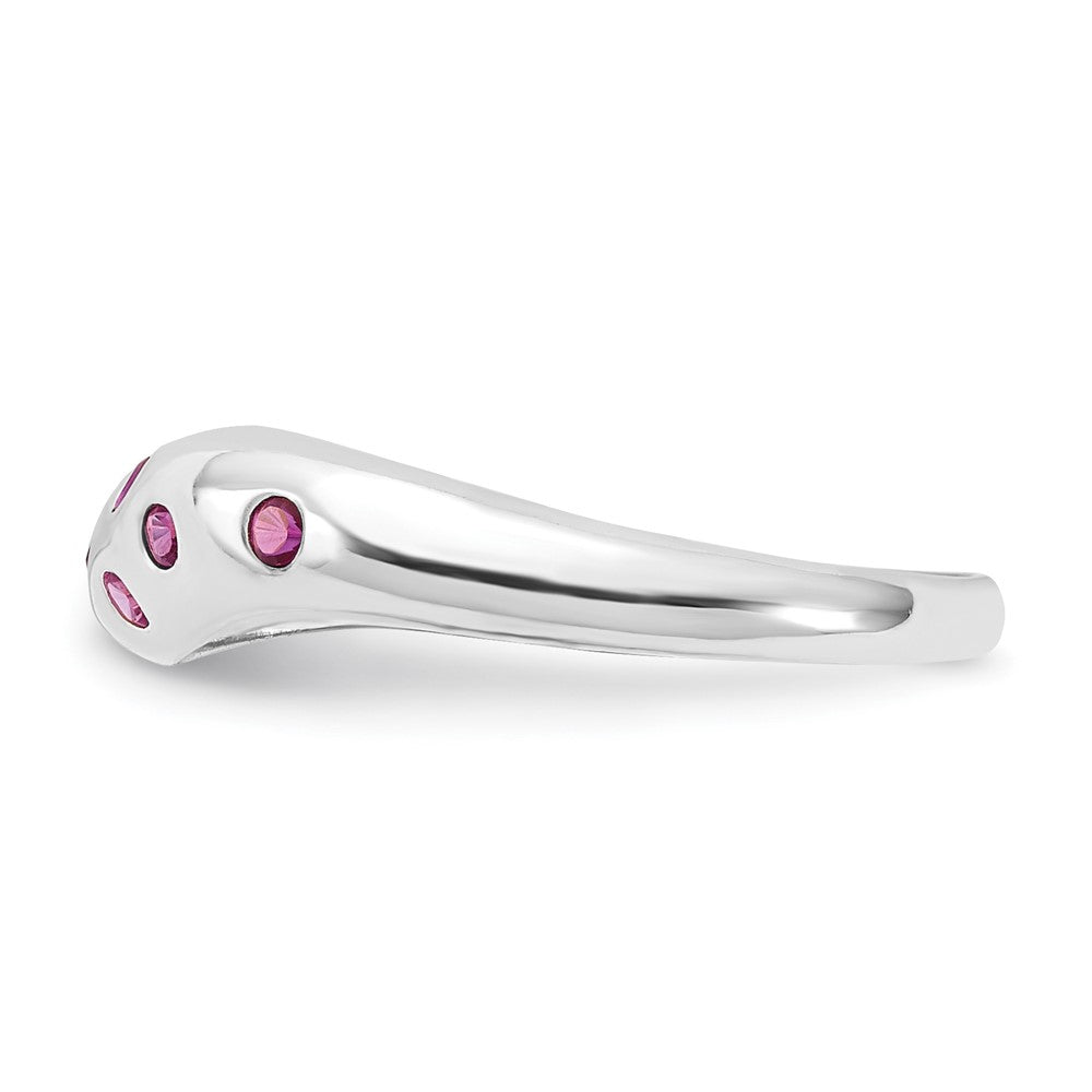 Sterling Silver Red CZ Ring