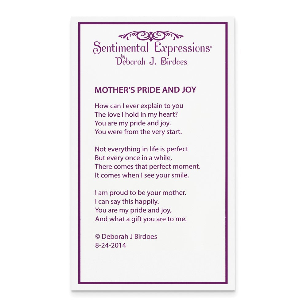 Sentimental Expressions Sterling Silver Rhodium-plated Mother's Pride and Joy 18in. Necklace 18 Inches