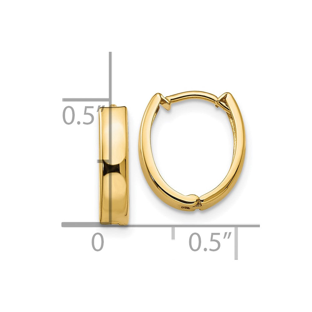 10k Polished Hinged Hoop Earrings